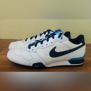 Nike White, Light Blue And Navy Blue Sneakers Tennis Shoes Size 10